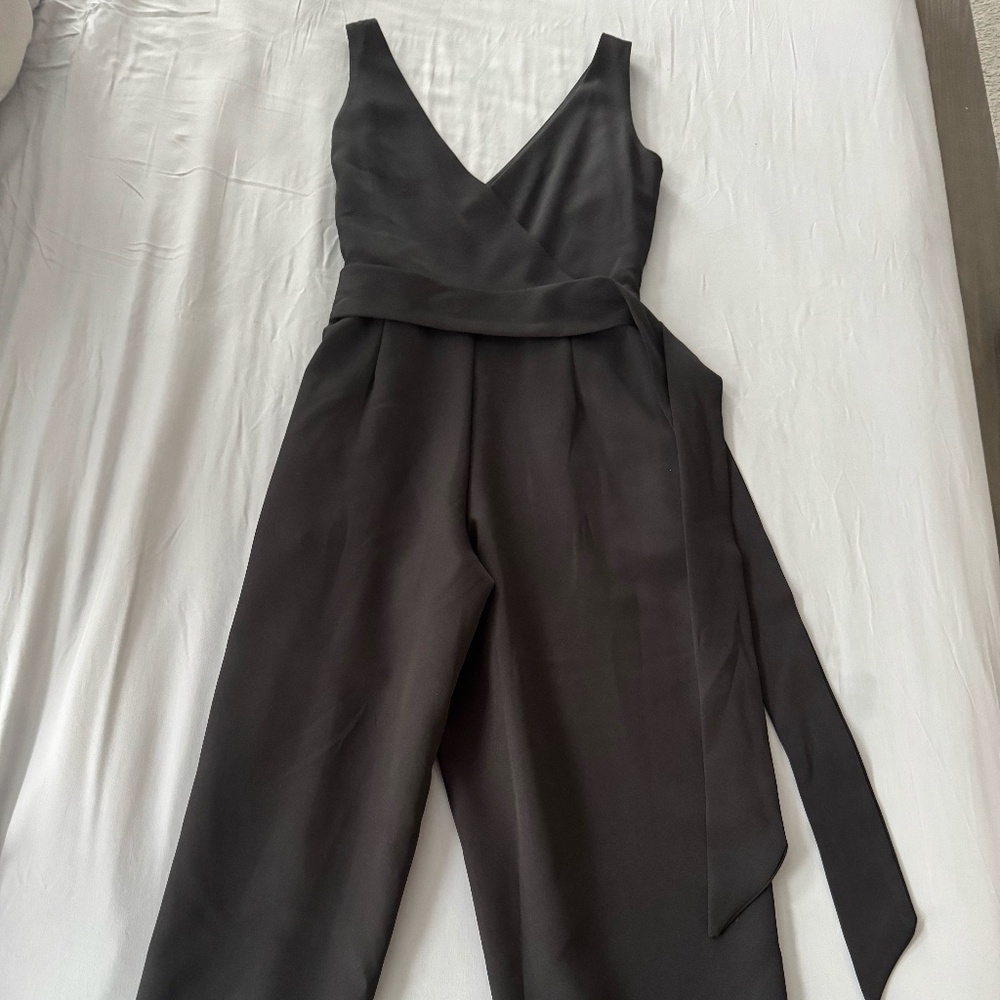 Black sleeveless jumpsuit